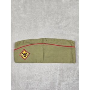 Boy Scouts of America Garrison Cap Mens XL Green Red Trim Uniform Hat BSA